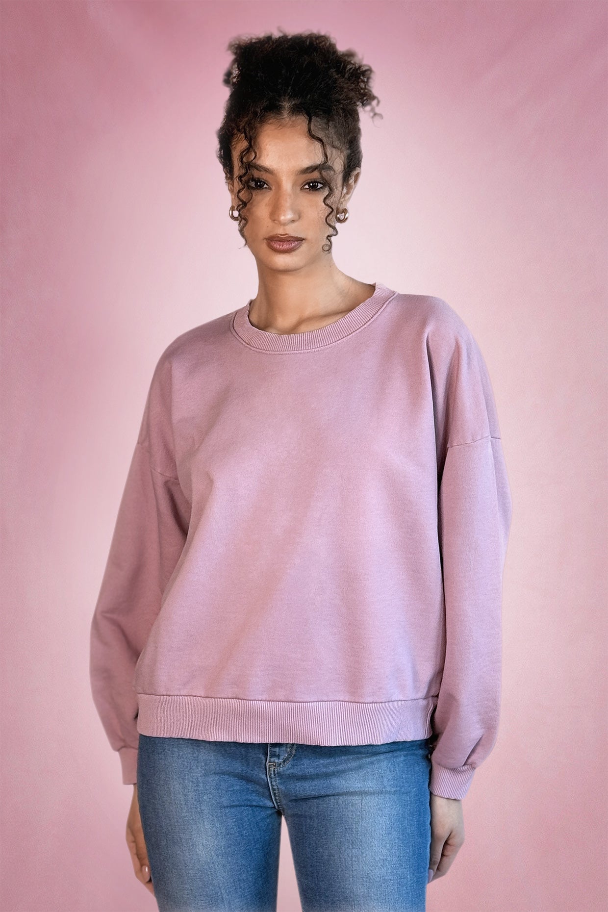 Felpa Basic - Rosa scuro