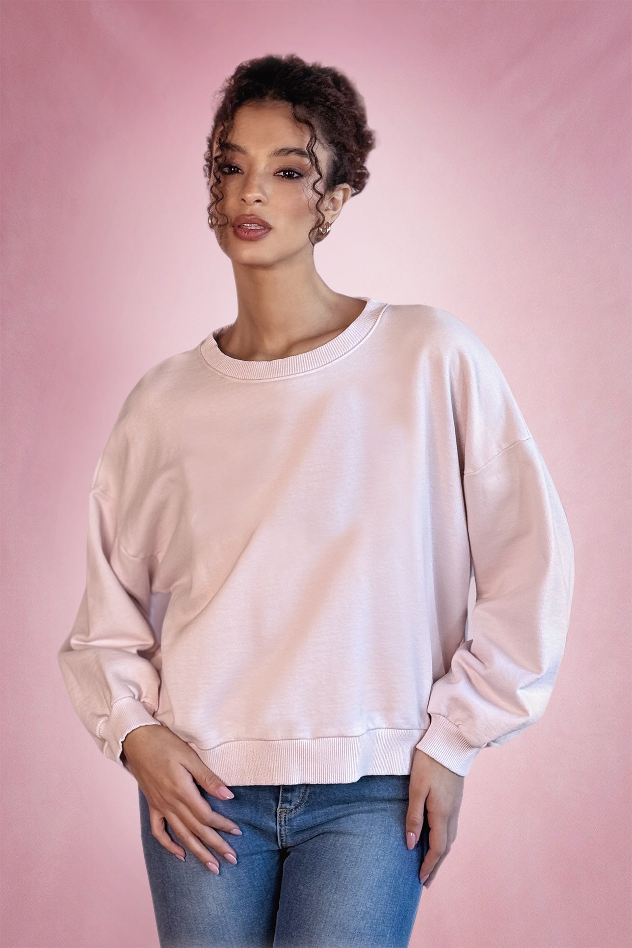 Felpa Basic - Rosa Chiaro