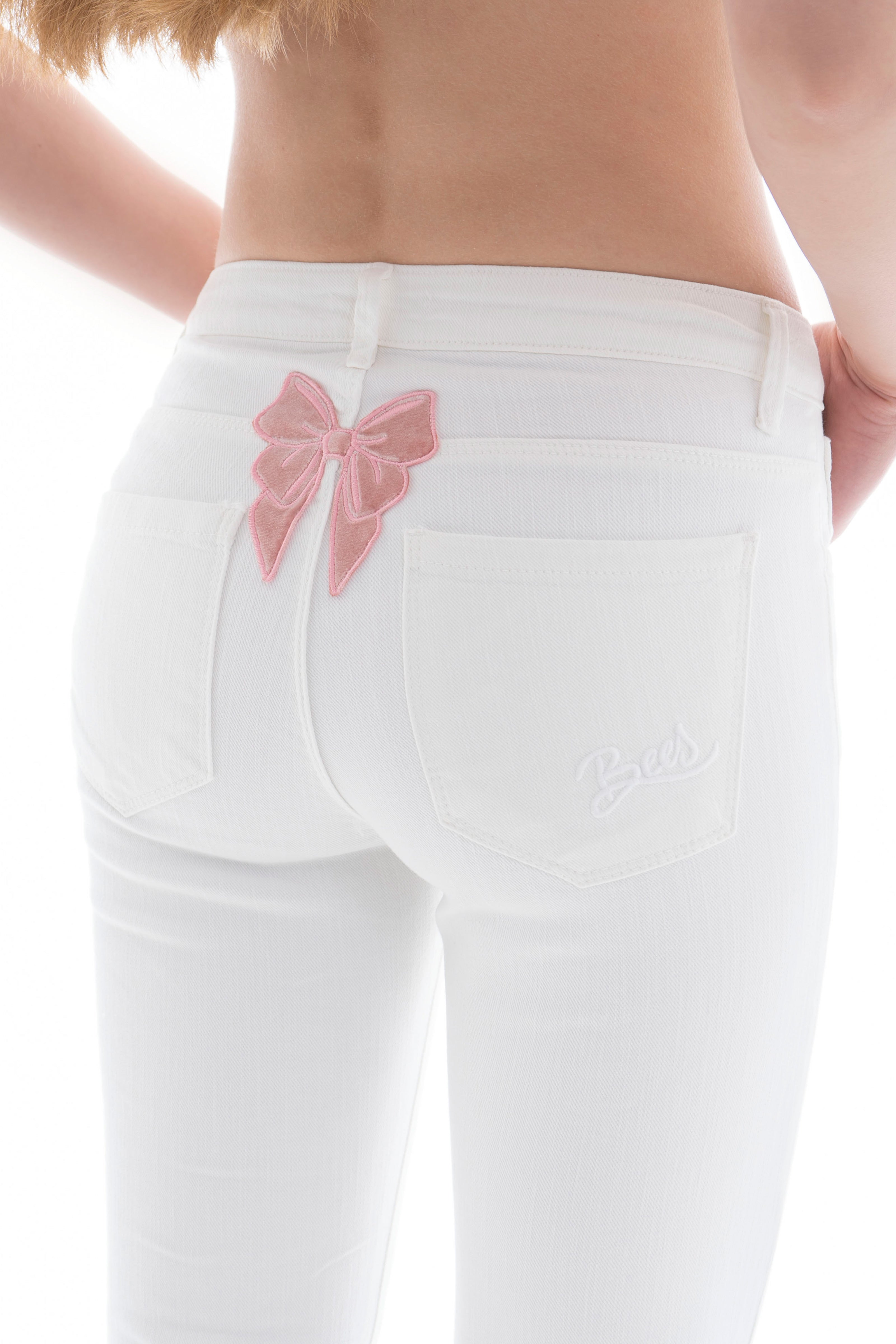 Iconic Jeans Bianco \ rosa🎀