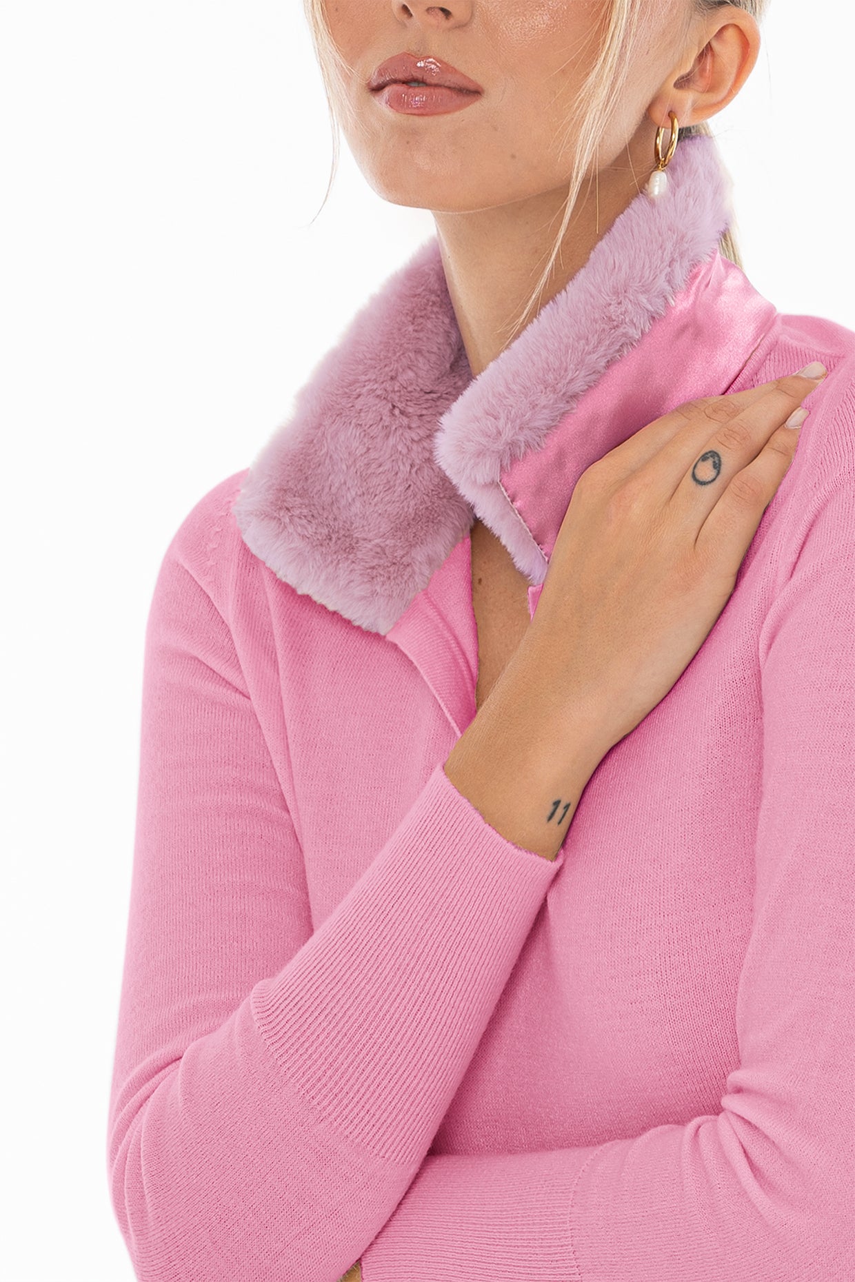 Polo con pelliccia - Rosa