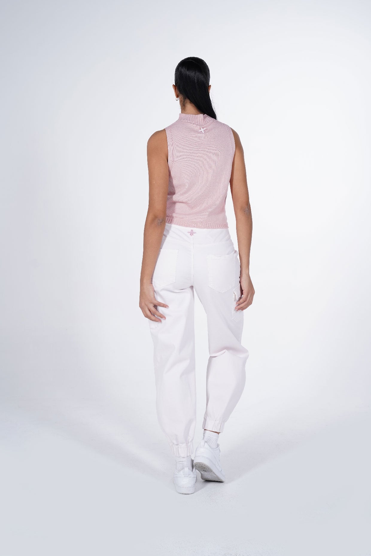 Pantalone cargo - Rosa pallido