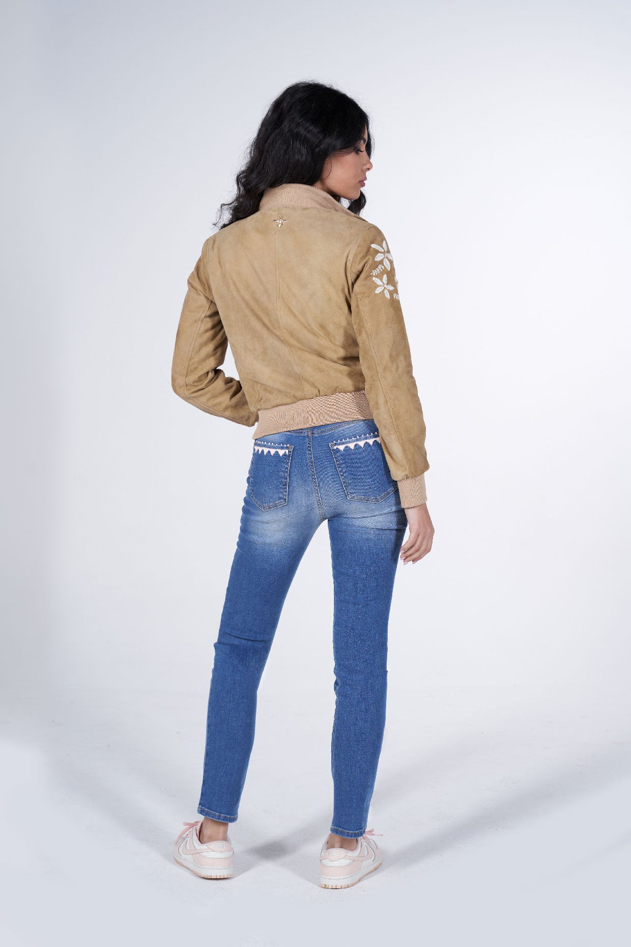 Jeans skinny con ricamo - Llenya