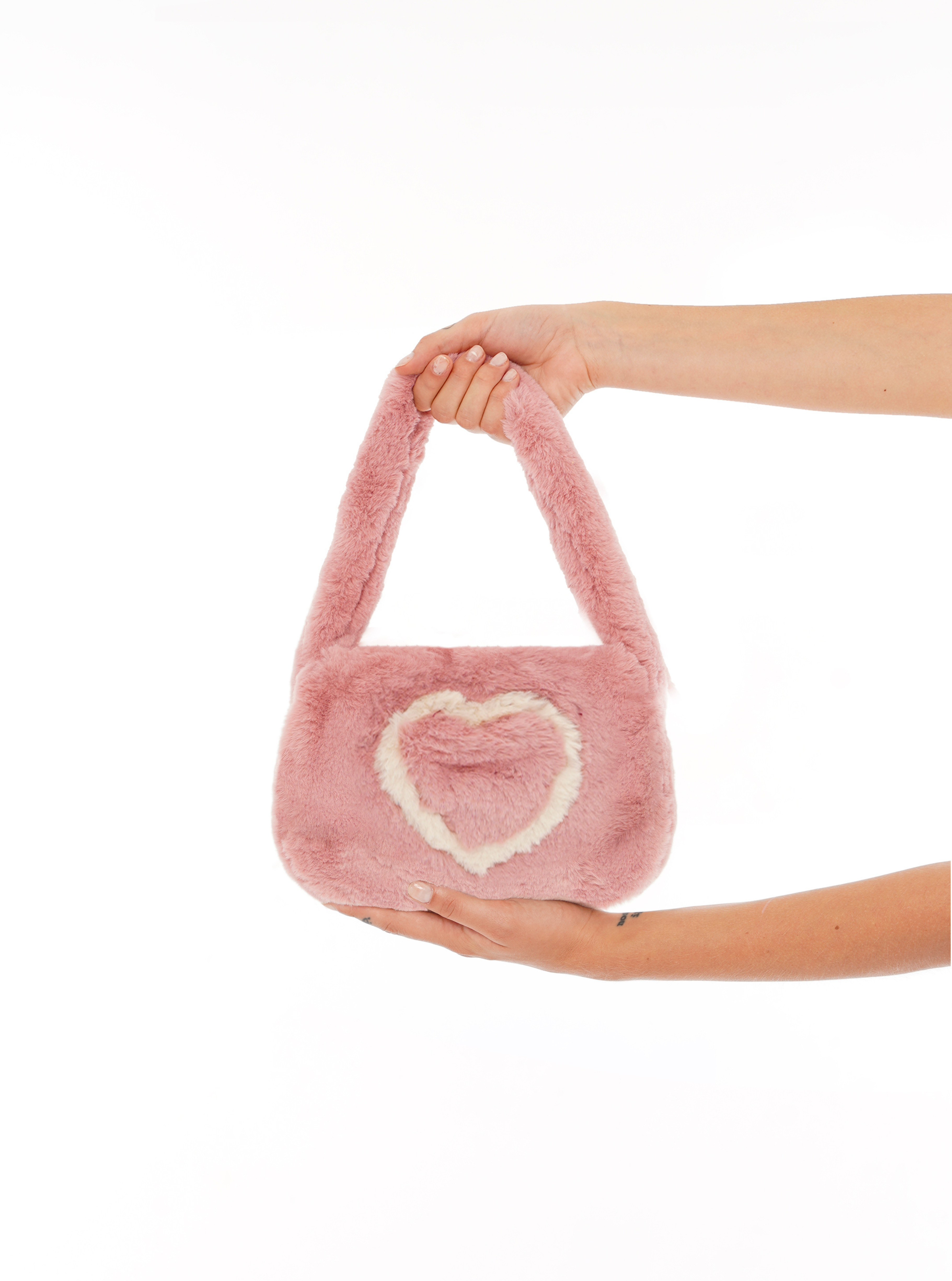 Borsa in pelliccia \ Rosa