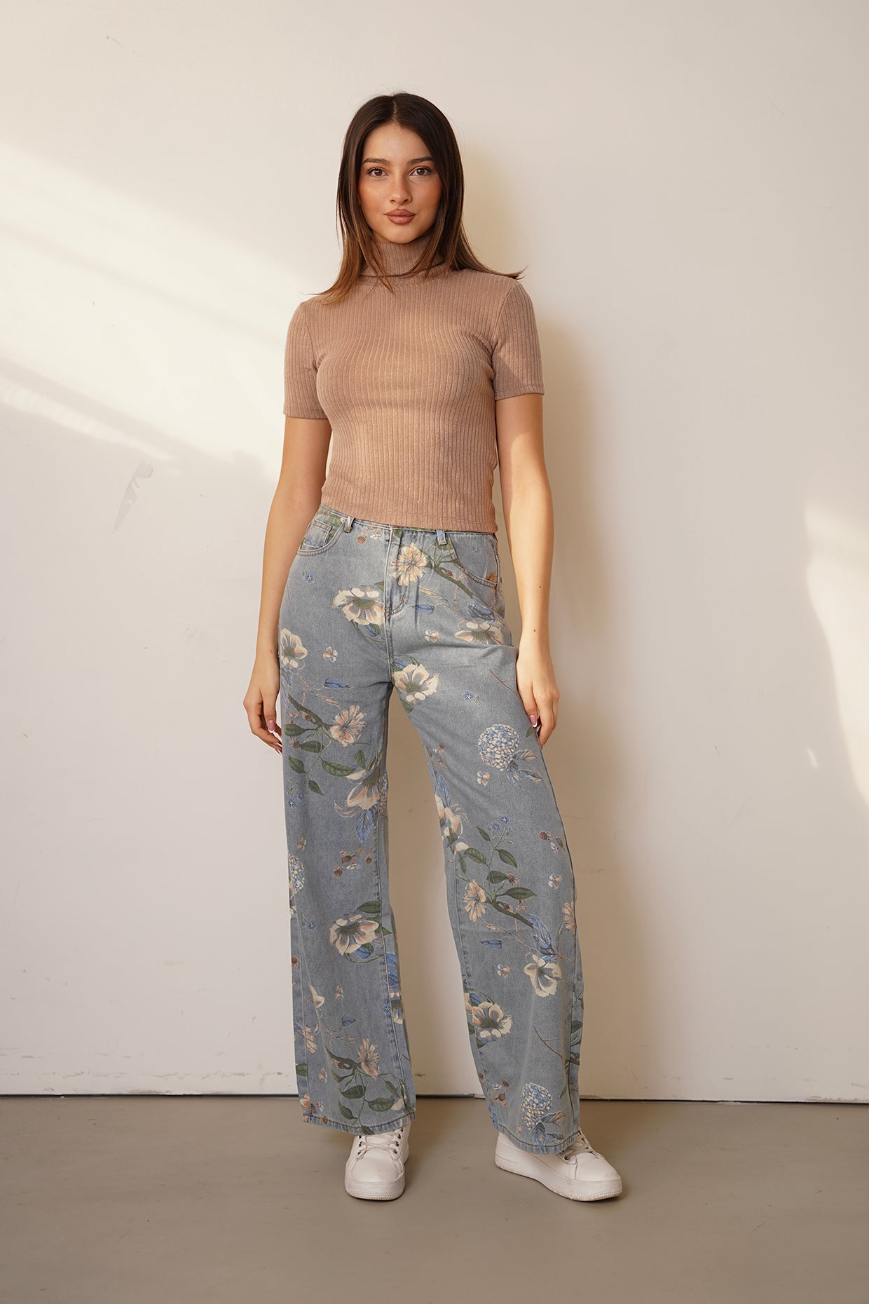 Jeans a fiori BaggyFit