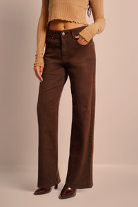 Jeans regular fit \ marrone