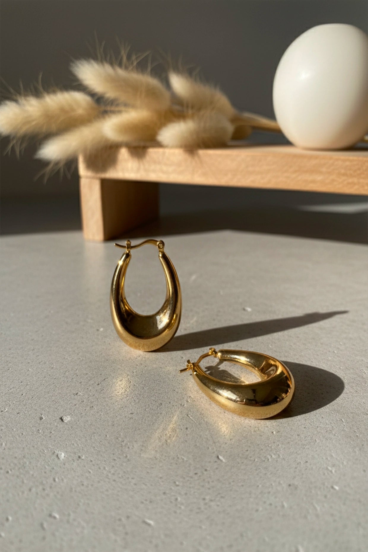 Crescent moon earring