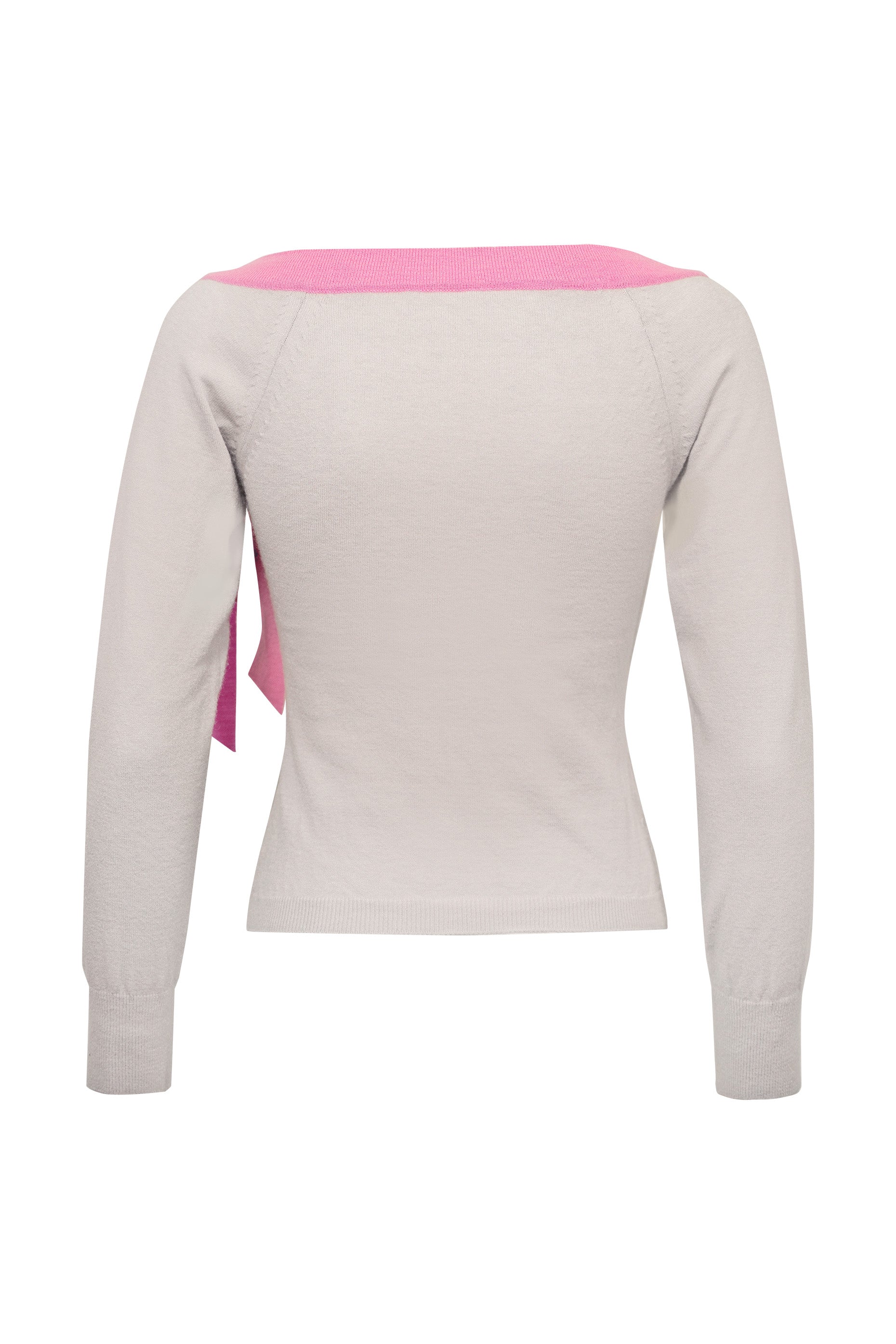 Pullover con scollo barca \ rosa