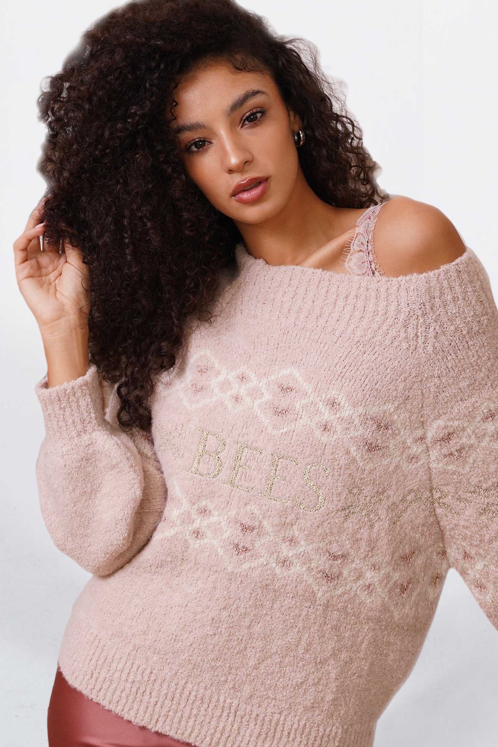 Pullover in bouclè \ rosa