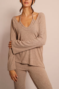 Felpa a costine \ Beige