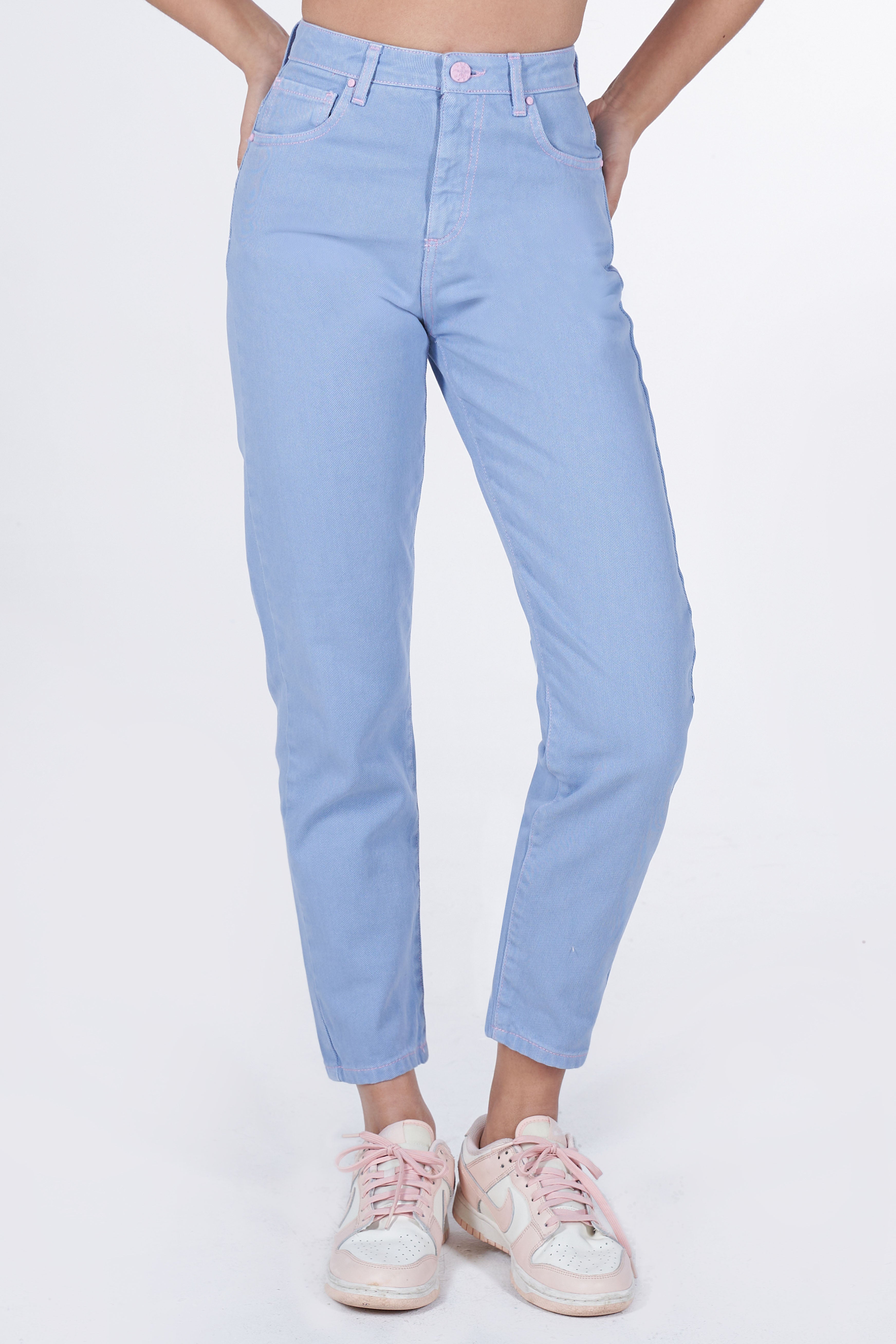 Jeans diritto \ Celeste