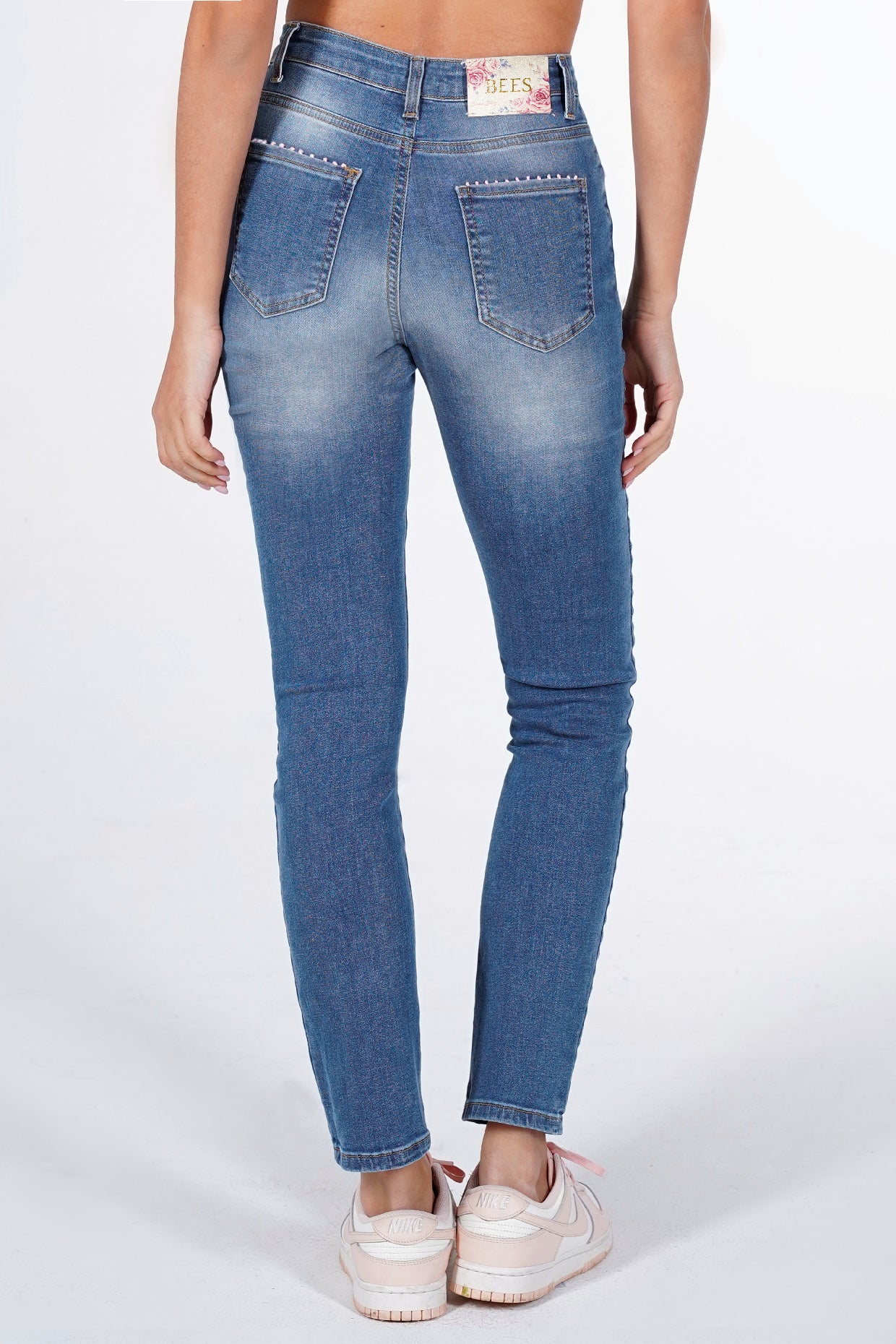 Jeans skinny con ricamo - Llenya