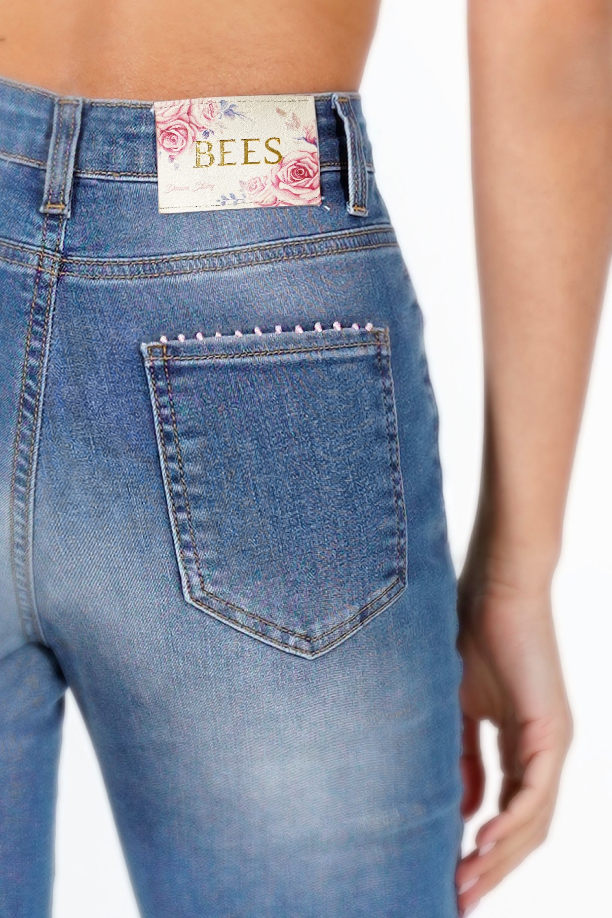 Jeans skinny con ricamo - Llenya