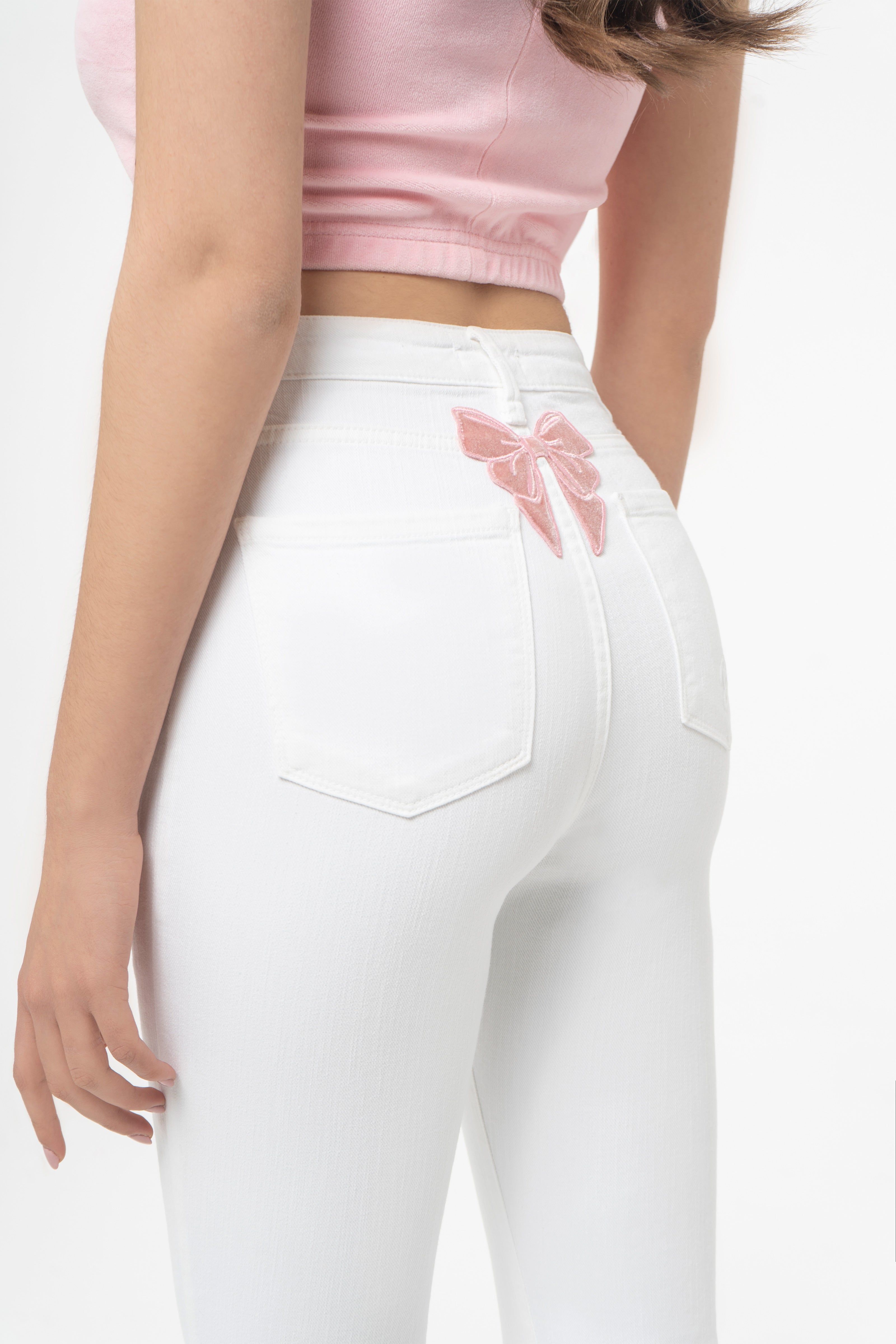 Iconic Jeans White High Waist