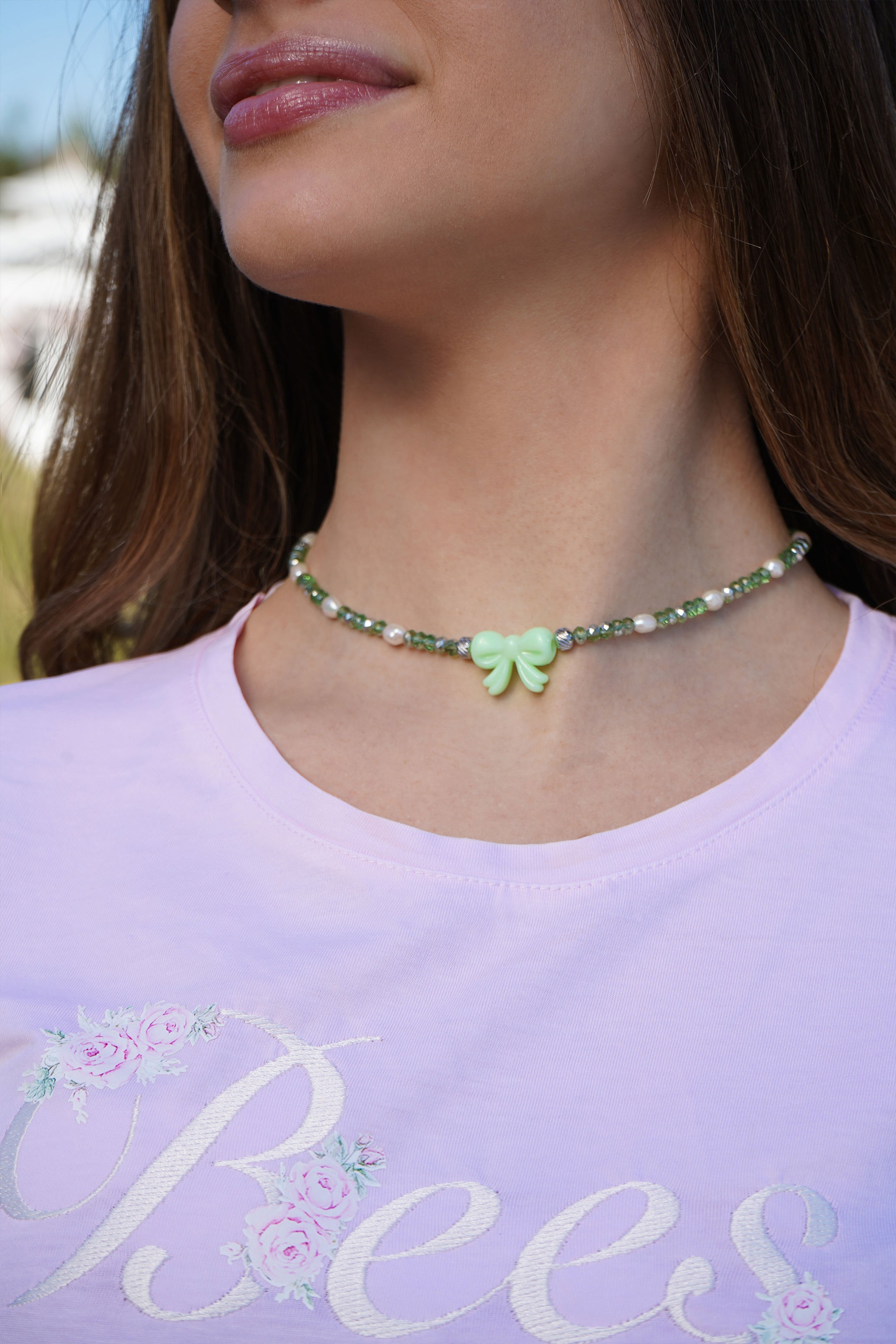 Shiny choker Green